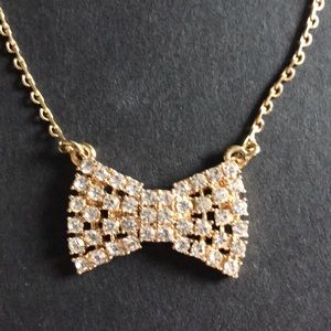 Kate Spade Crystal Bow Pendant Necklace